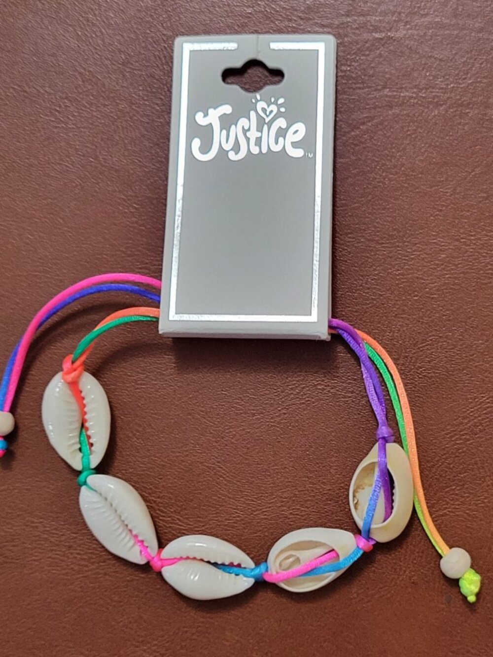 Off-White Sea Shells on Colorful Neon Rope Bracelets